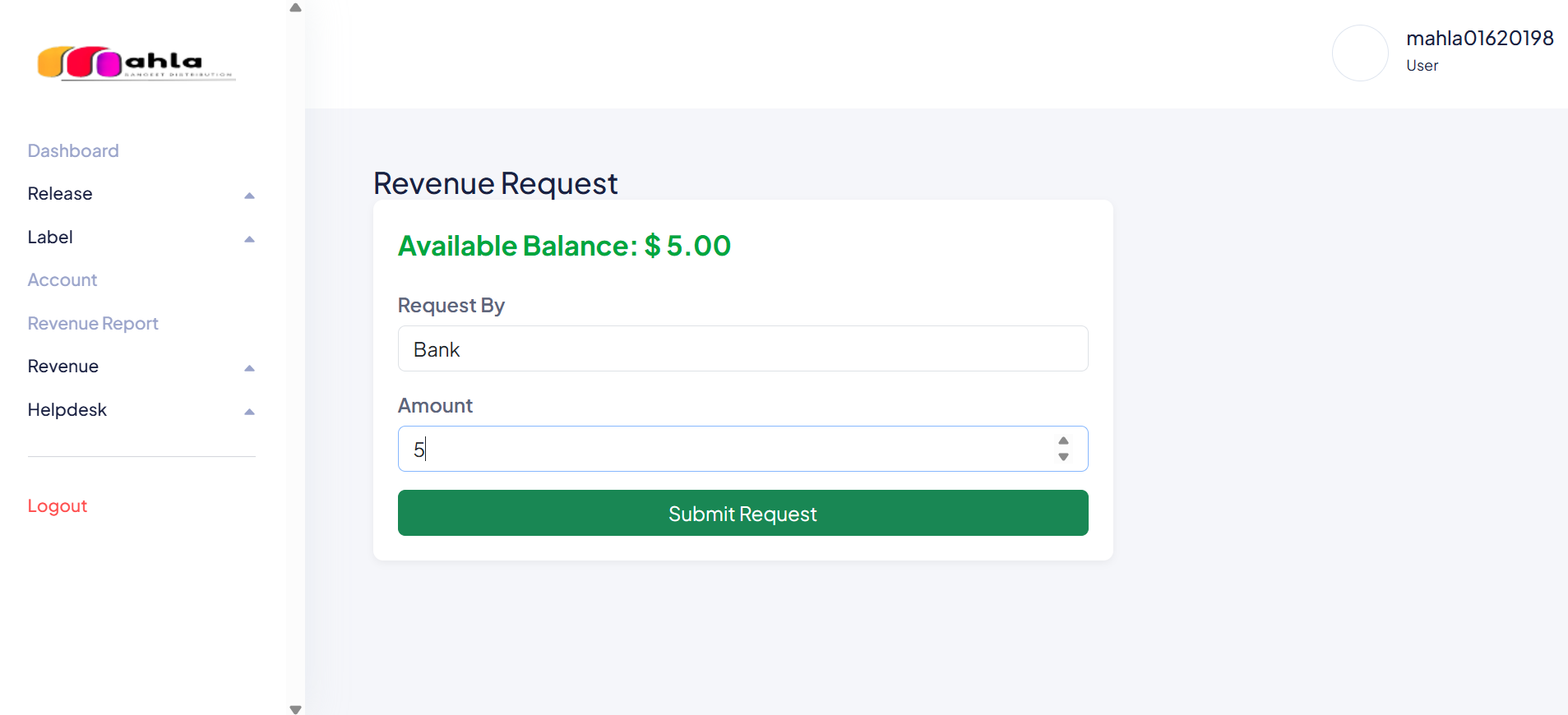 Request Payout
